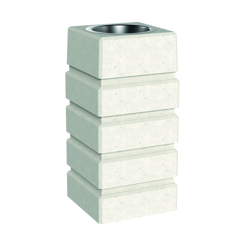 Cendrier en béton avec coupelle inox 1,5L ARES