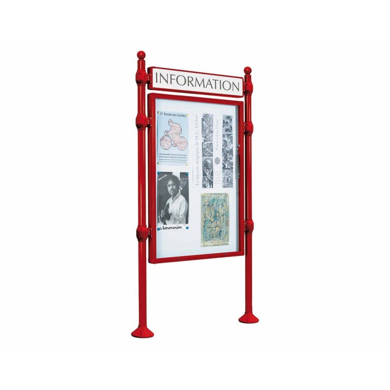 Panneau-vitrines d'information Boule