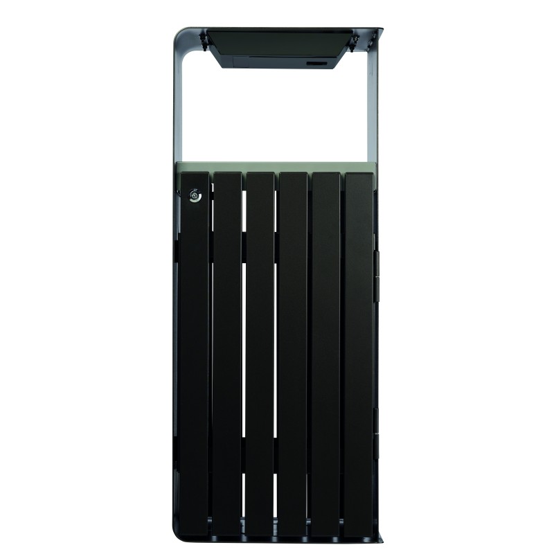Corbeille 110L en acier galvanisé à chaud avec cendrier 1,5L ARTRI EXTREME