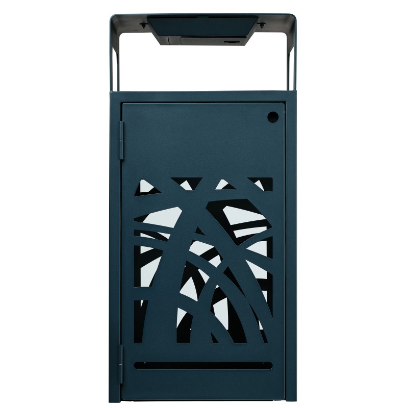 Corbeille 2x60L anti-nuisible vigipirate avec cendrier 1,5L CYBEL