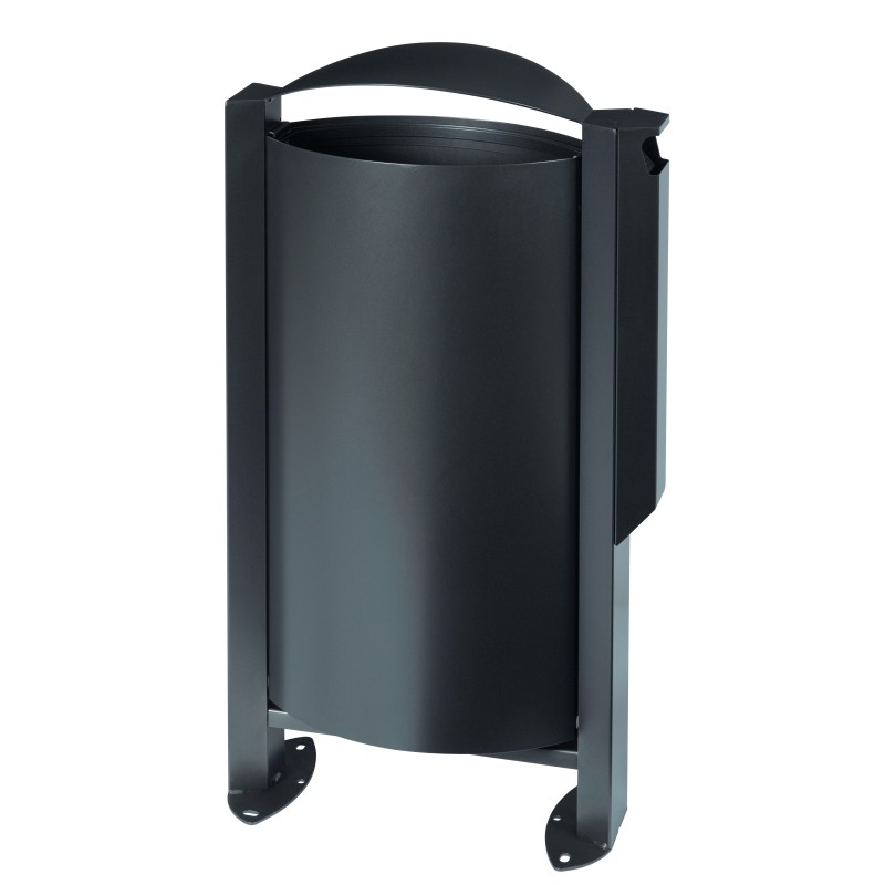 Corbeille 60L sur pied avec cendrier 3L ARKEA