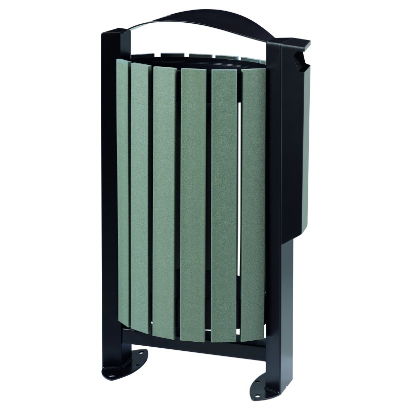 Corbeille 60L sur pied avec cendrier 3L ARKEA ETIK