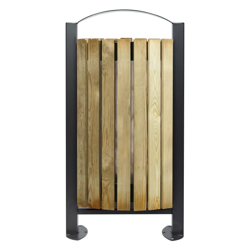 Corbeille 60L sur pied ARKEA BOIS