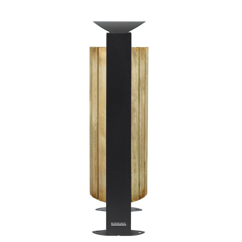 Corbeille 60L sur pied ARKEA BOIS
