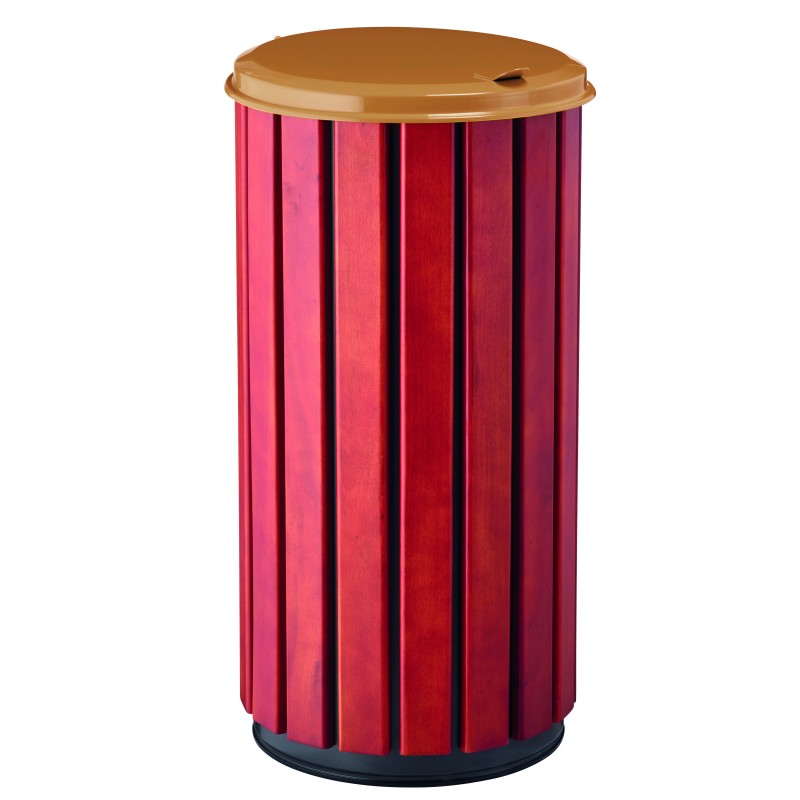Corbeille biodéchets couvercle plein + seau 60L ZENO PROTEC