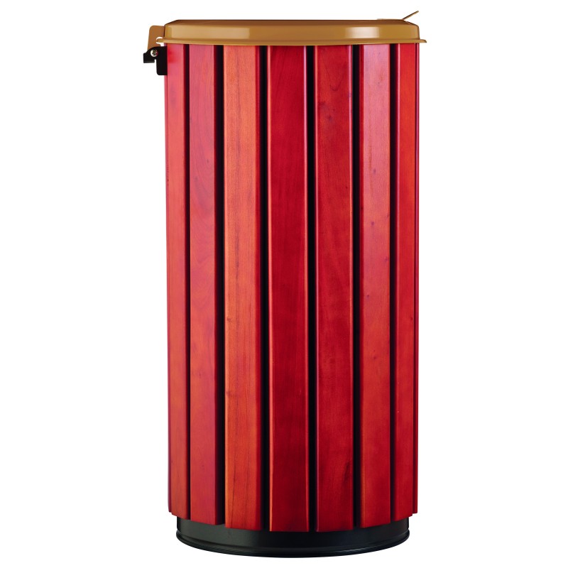 Corbeille biodéchets couvercle plein + seau 60L ZENO PROTEC