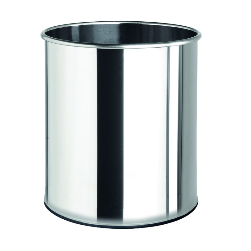 Corbeille à papier en inox 15L PAPEA