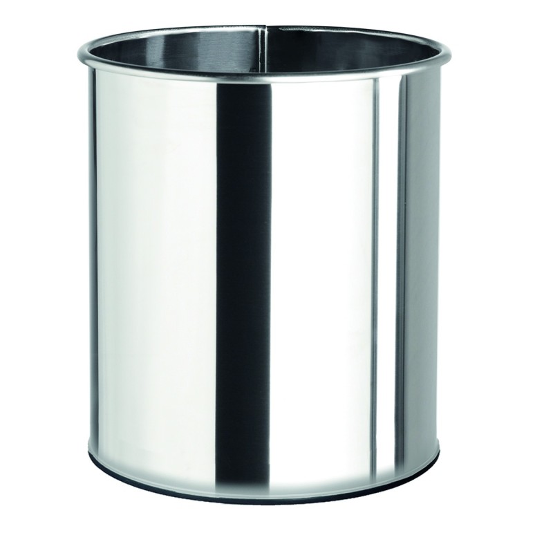 Corbeille à papier en inox 8L PAPEA