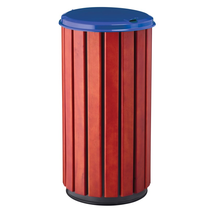 Corbeille couvercle plein 80L ZENO PROTEC