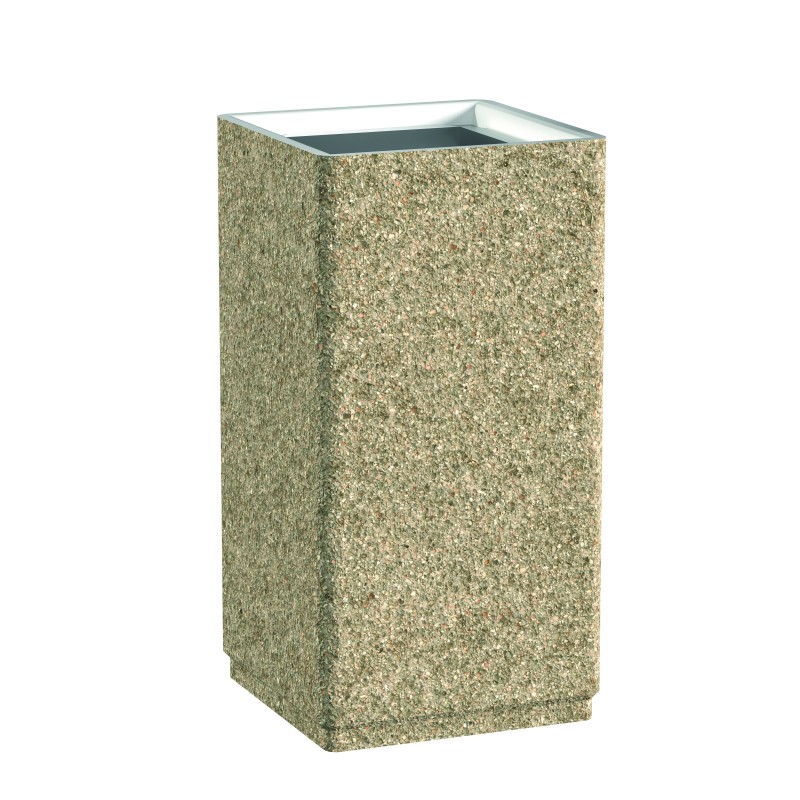 Corbeille en béton avec support sac 80L OLYMPE
