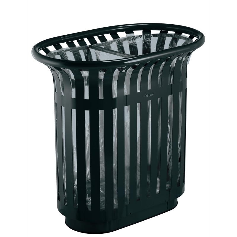 Corbeille extérieure à poser ou à fixer 2x60L TULIPE
