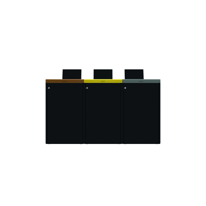 Kit (x3) meuble de tri restaurant collectif 3X90L ALITRI