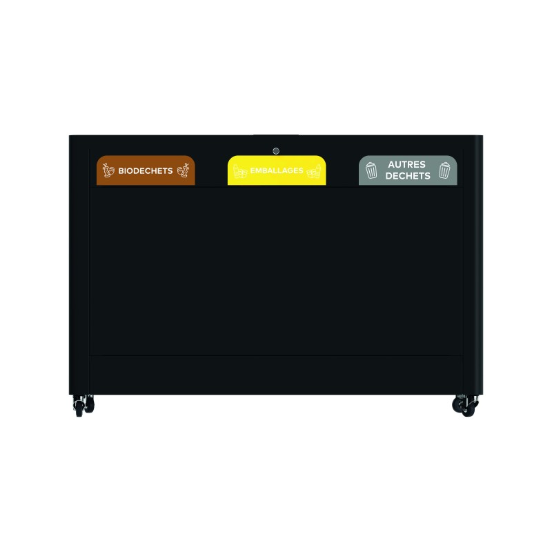 Meuble de tri 2x60L + 1x30L mobile TRIMOUV