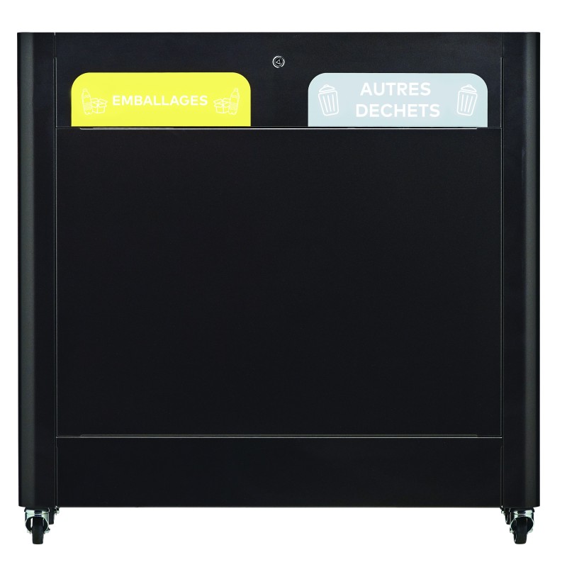 Meuble de tri 2x60L mobile TRIMOUV