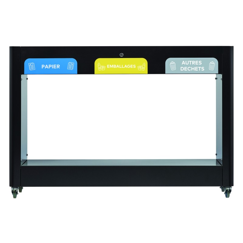 Meuble de tri 3x110L mobile vigipirate TRIMOUV