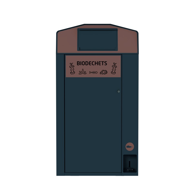 Point de tri biodéchets avec pédale 120L TRIROK