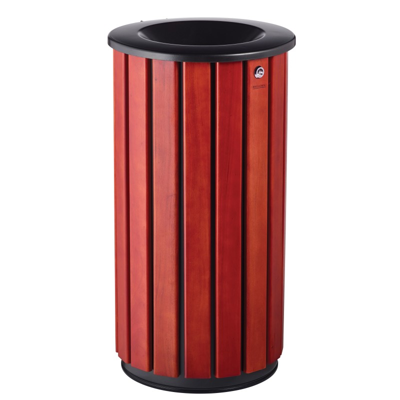 Corbeille tête entonnoir 80L en acier galvanisé ZENO ACCES