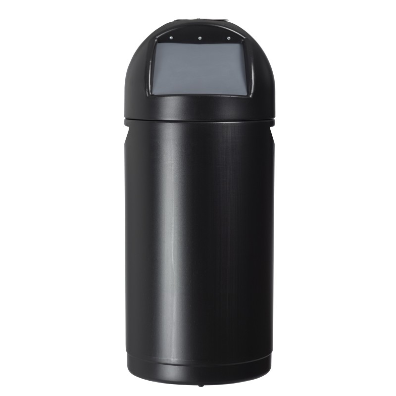 Poubelle 52L couvercle à trappe avec cendrier CYVOMAX GREEN