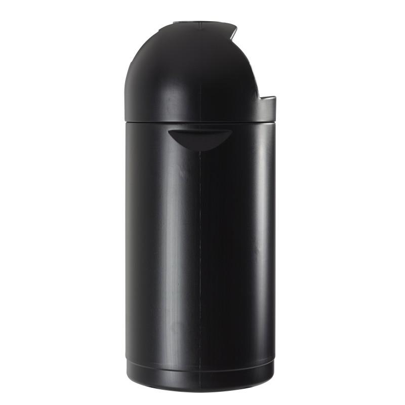 Poubelle 52L couvercle à trappe avec cendrier CYVOMAX GREEN