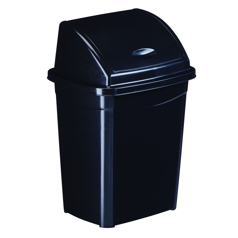 Poubelle en plastique recyclé à couvercle basculant 10L CLAP GREEN