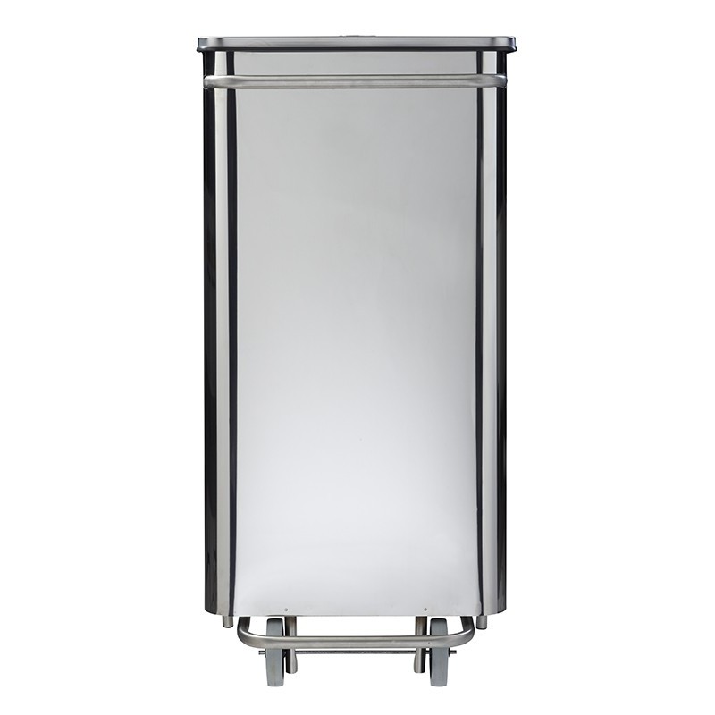 Poubelle mobile à pédale en inox 110L COLLECROULE CARENE
