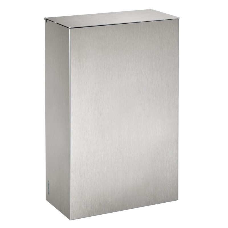 Poubelle murale en inox brossé avec étrier AXOS