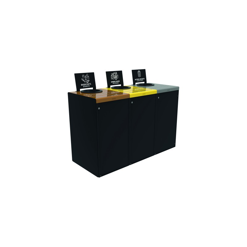 Kit (x3) meuble de tri restaurant collectif 3X110L ALITRI