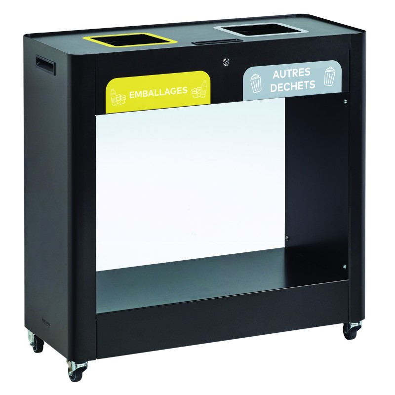 Meuble de tri 2x110L mobile vigipirate TRIMOUV