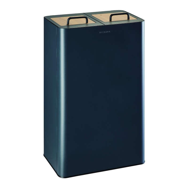 Meuble de tri 2x30L support sac étriers et couvercles avec trappe HPL VENUS SIGNATURE