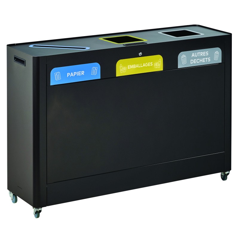 Meuble de tri 3x60L mobile TRIMOUV